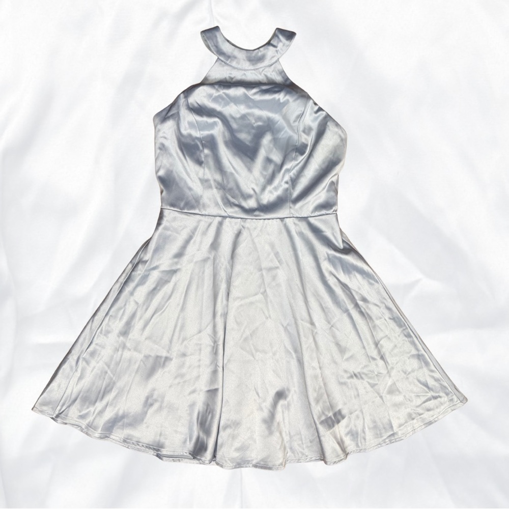 Lulu's Silver Halter Gown